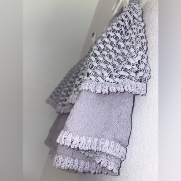 White Cabana Layered Lavender Eyelet Skirt - Picture 3 of 14